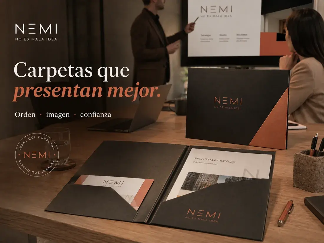 Papelería corporativa producida para presentación y uso comercial de empresas