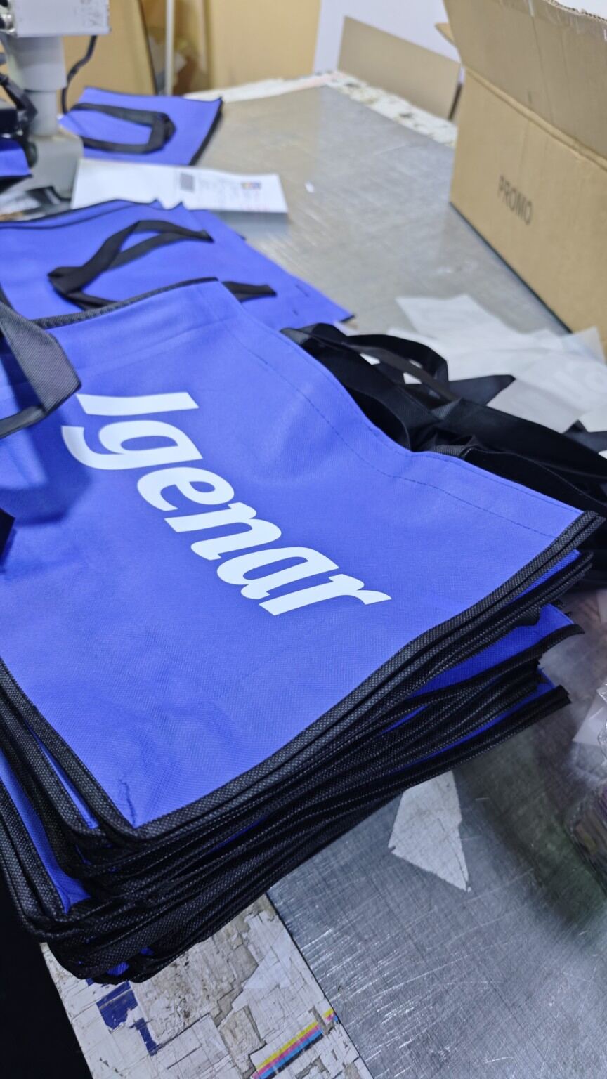 Trabajo real NEMI · bolsas personalizadas