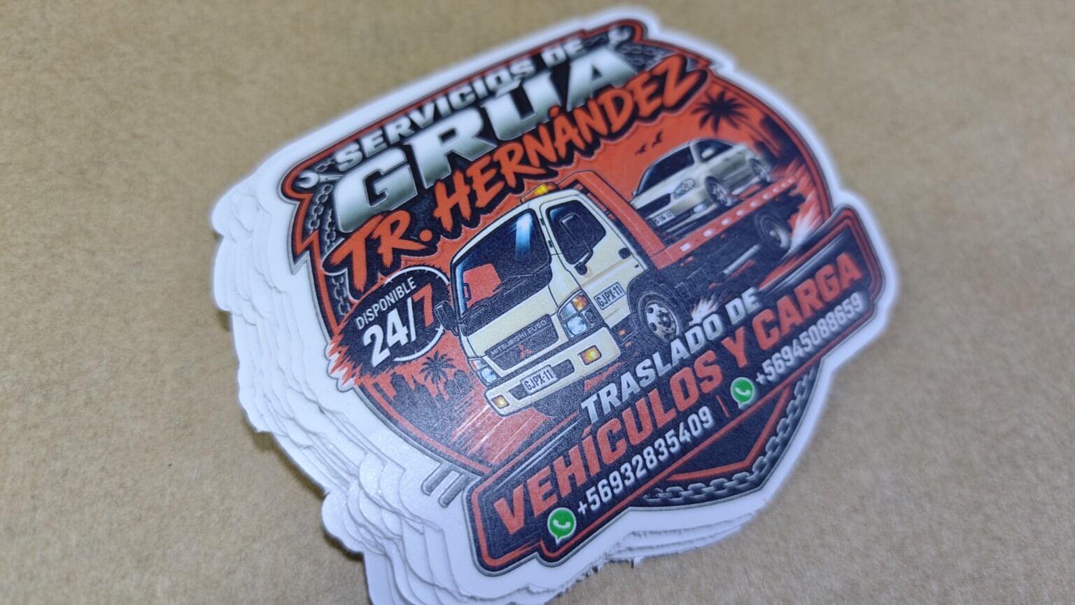 Trabajo real NEMI de stickers troquelados terminados